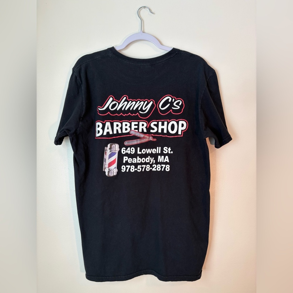 Johnny C's Tee Black Graphic Y2K Cotton Logo